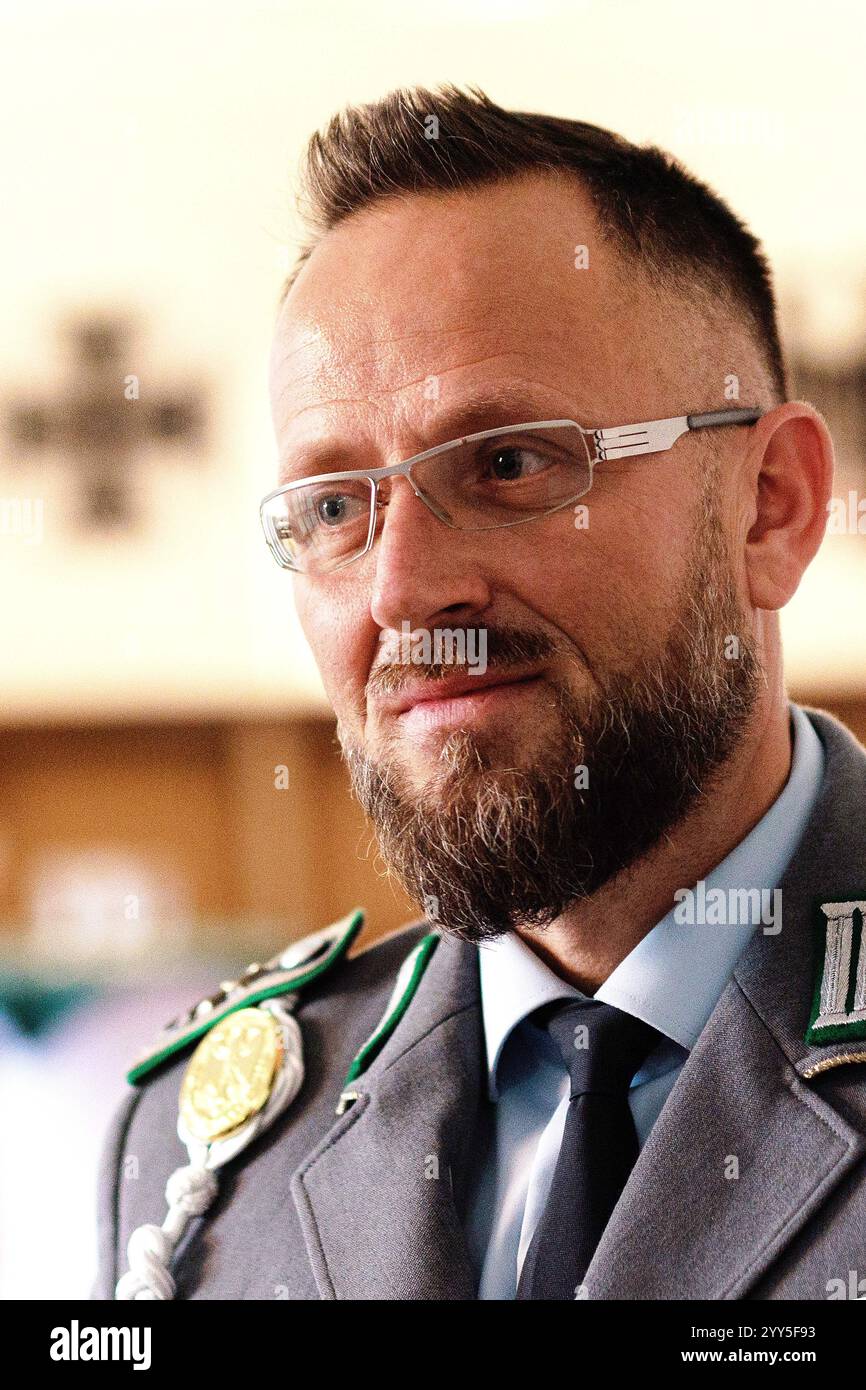 Strausberg, Germany. 18th Dec, 2024. The recipient of the Cross of ...
