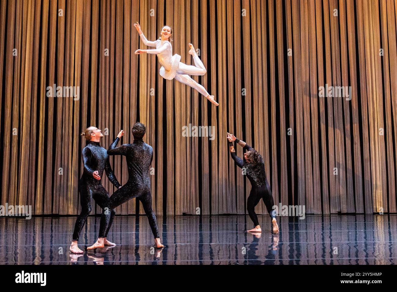 London, 19th December 2024, Acrobats from Australian Circus Troupe ...
