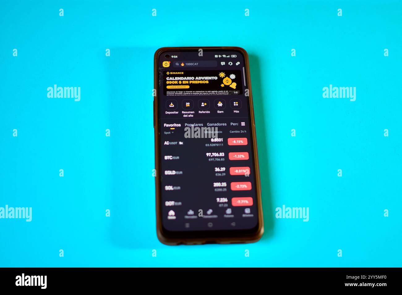 Vigo,Pontevedra,Spain; December,19,2024:This image captures a smartphone  screen showing a cryptocurrency trading application interface Stock Photo -  Alamy
