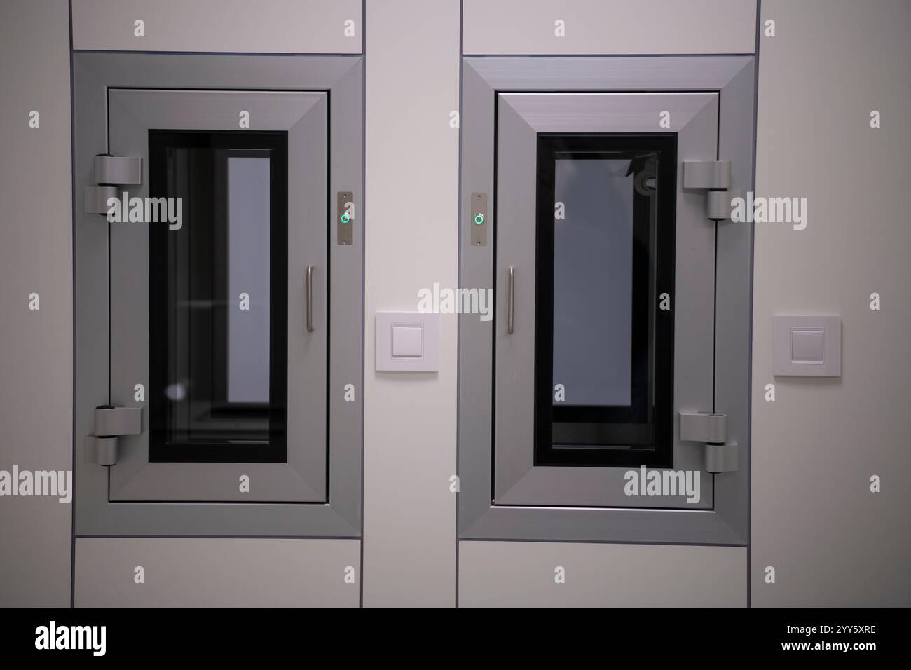 Futuristic laboratory with devices for DNA research, genome sequencing ...