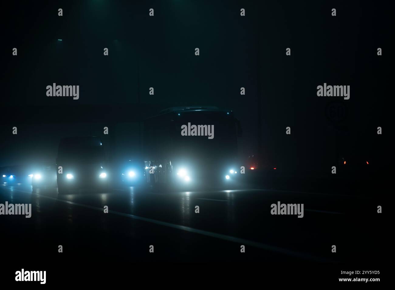 Car moving through night on hi-res stock photography and images - Alamy