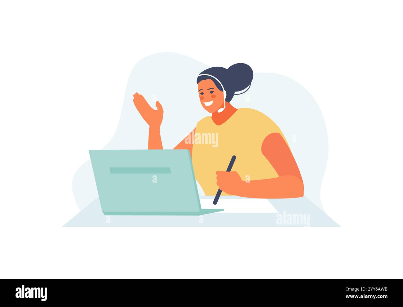 Online assistant work manager Cut Out Stock Images & Pictures - Alamy