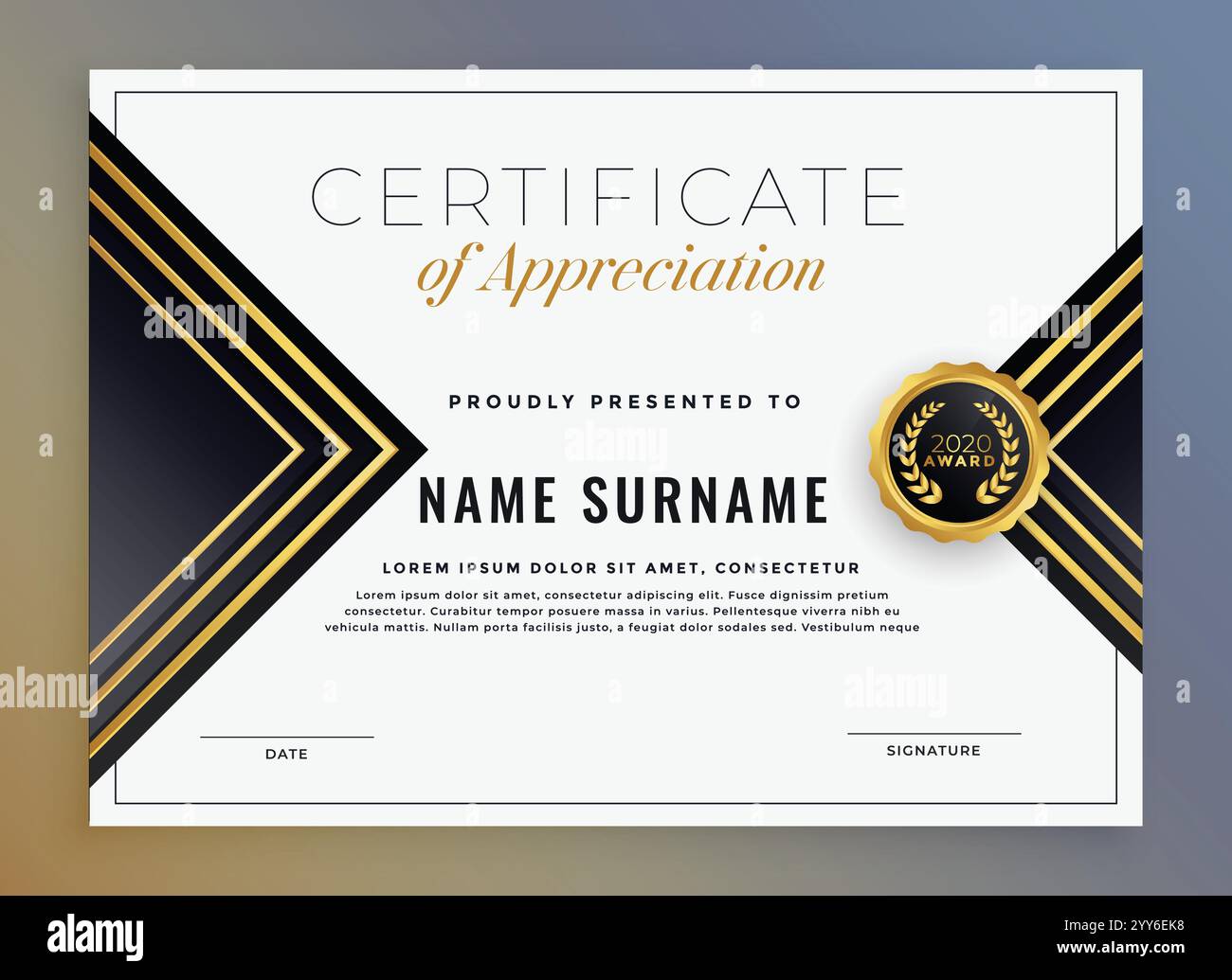 modern premium golden certificate template design Stock Vector Image ...