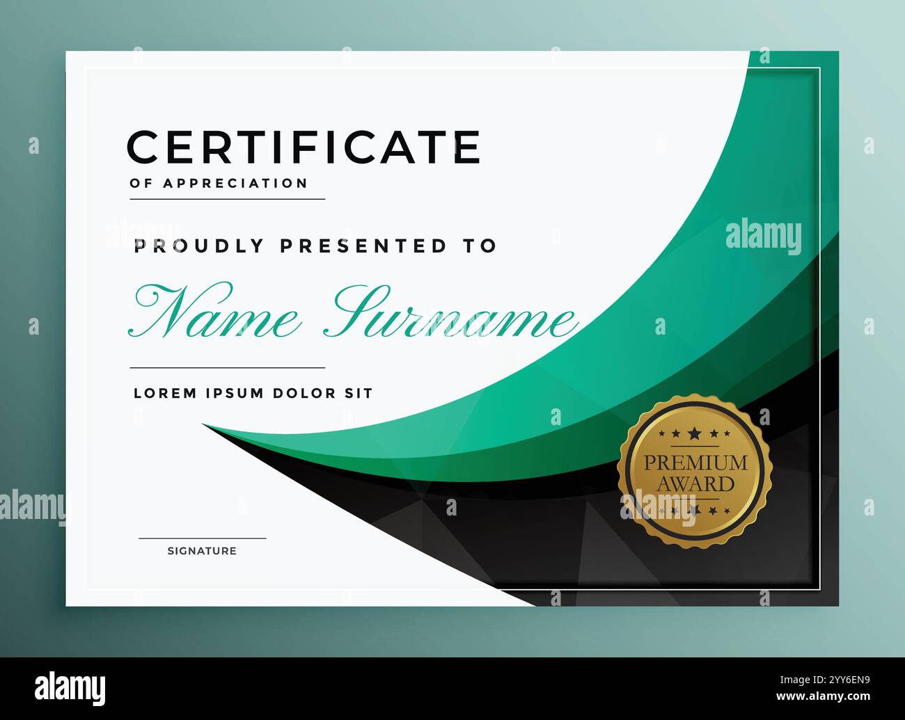 stylish modern certificate template for multipurpose use Stock Vector ...