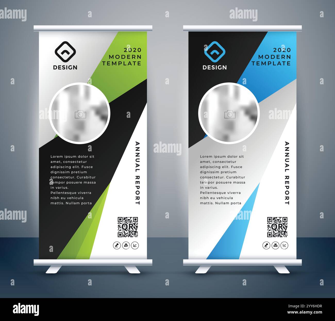 Abstract Standee Design abstract roll up display standee banner template Stock Vector Image ...