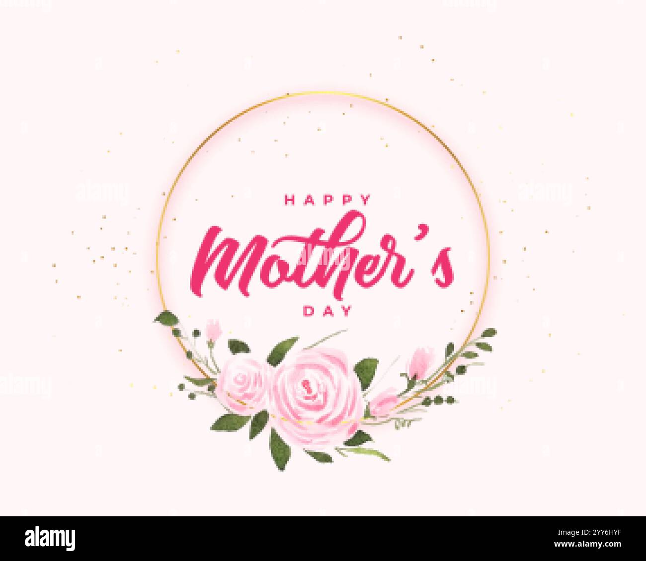 happy mothers day flower card frame design Stock Vector Image & Art - Alamy