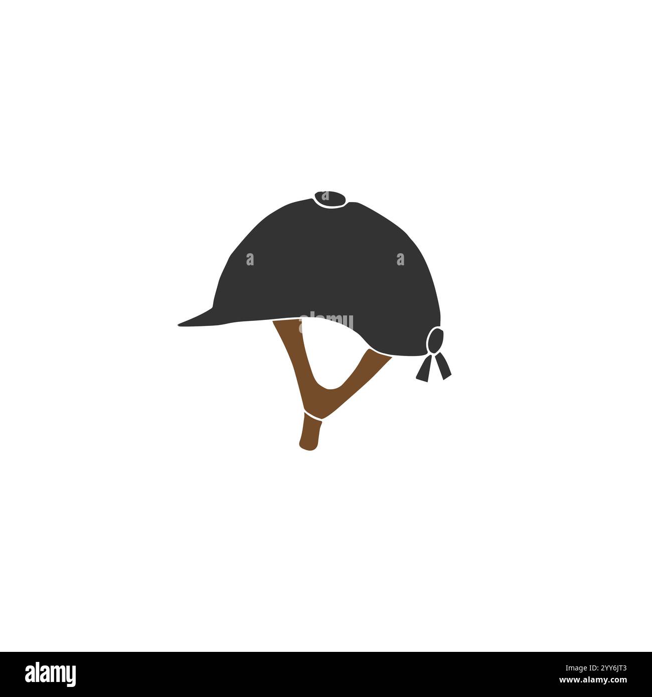 Vector hand drawn doodle sketch colored horse riding equestrian helmet ...