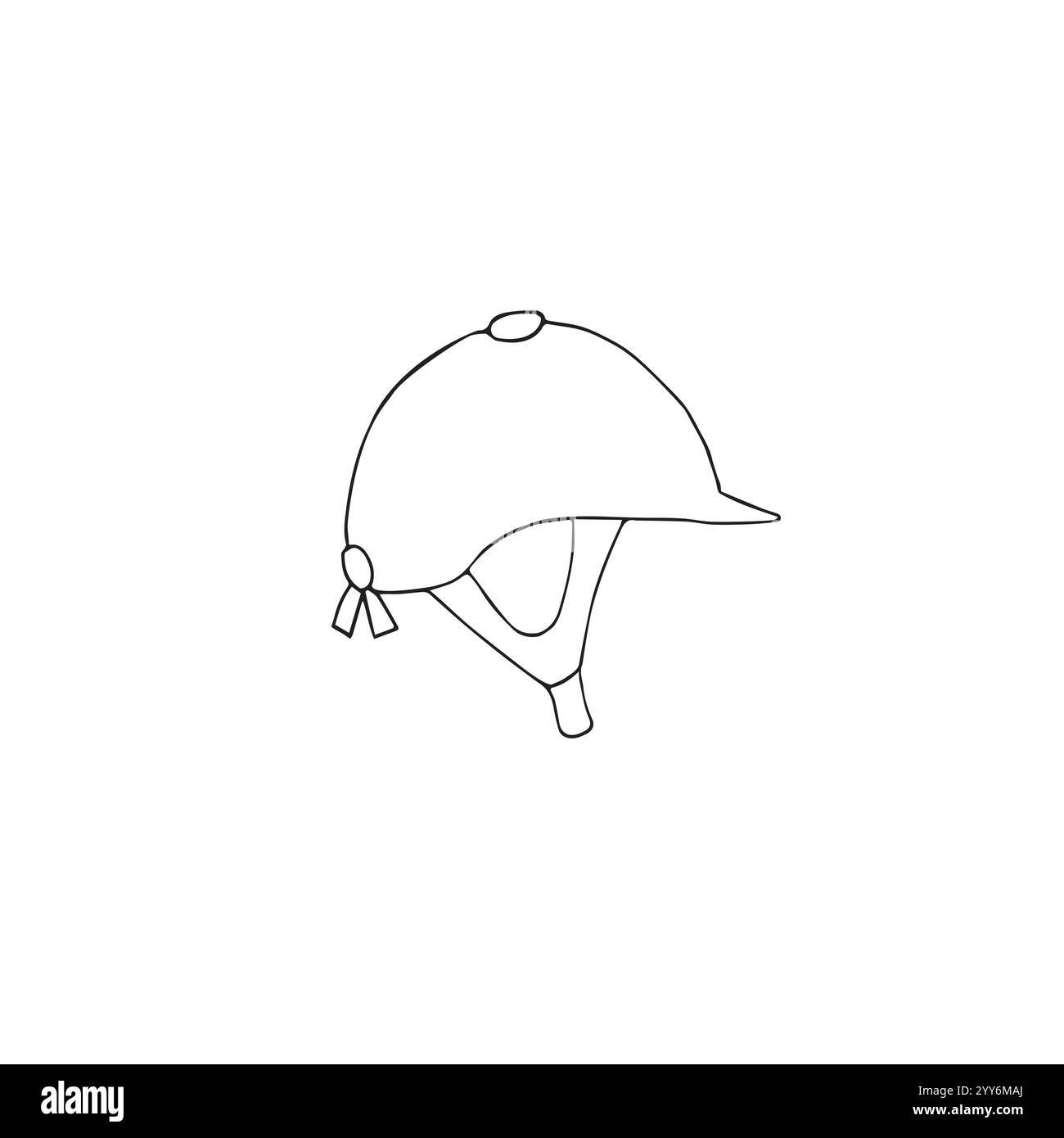 Vector hand drawn doodle sketch horse riding equestrian helmet isolated ...