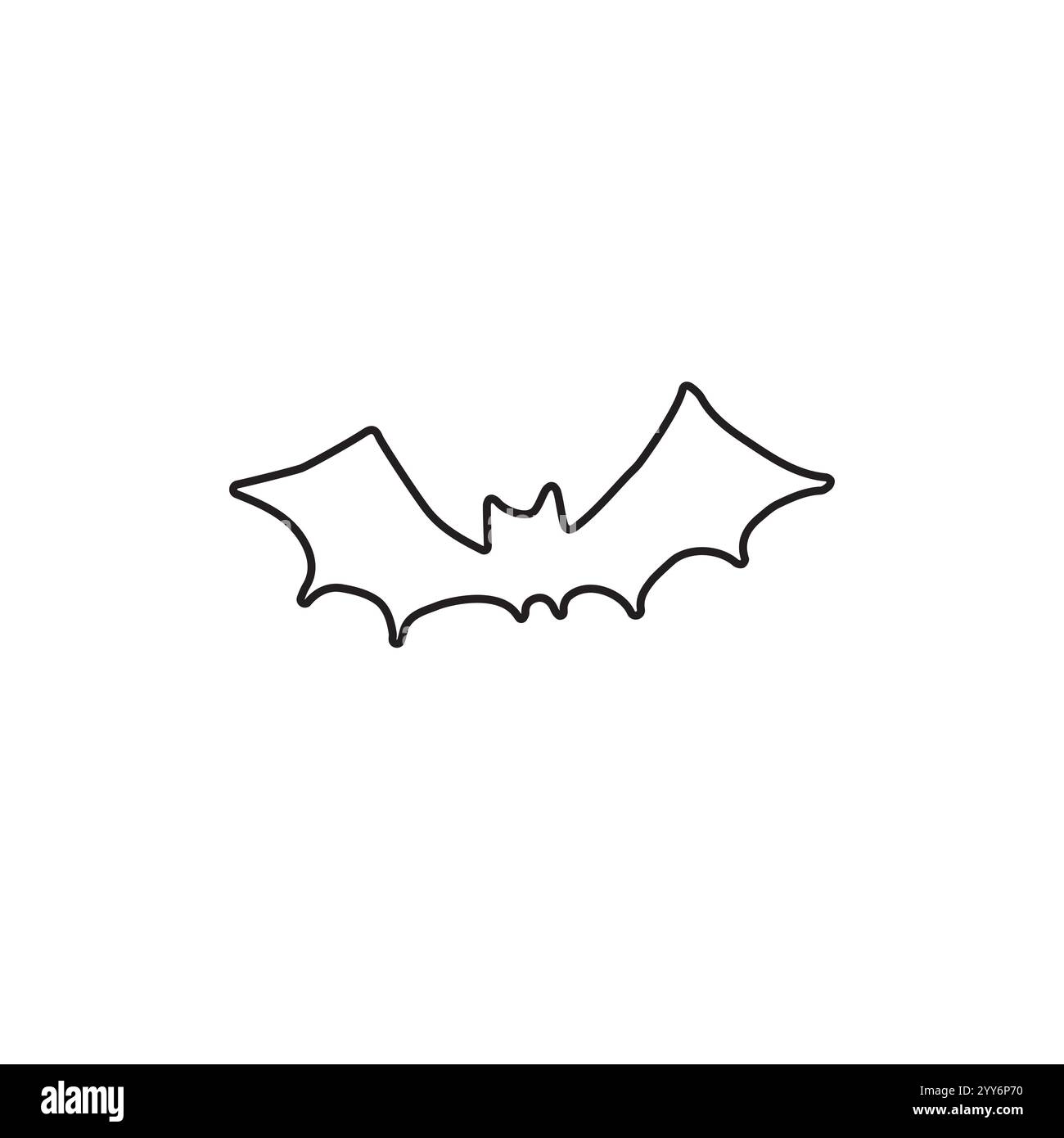 Vector hand drawn doodle sketch bat isolated on white background Stock ...