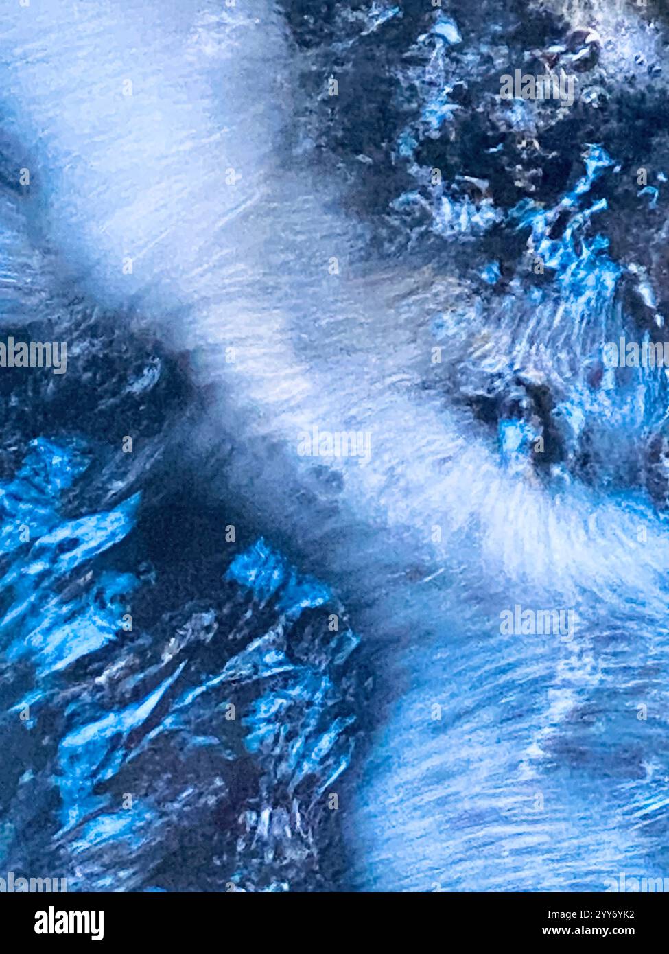 Puerto Rico Cave Blue Water - Smartphone Captured Stock Image