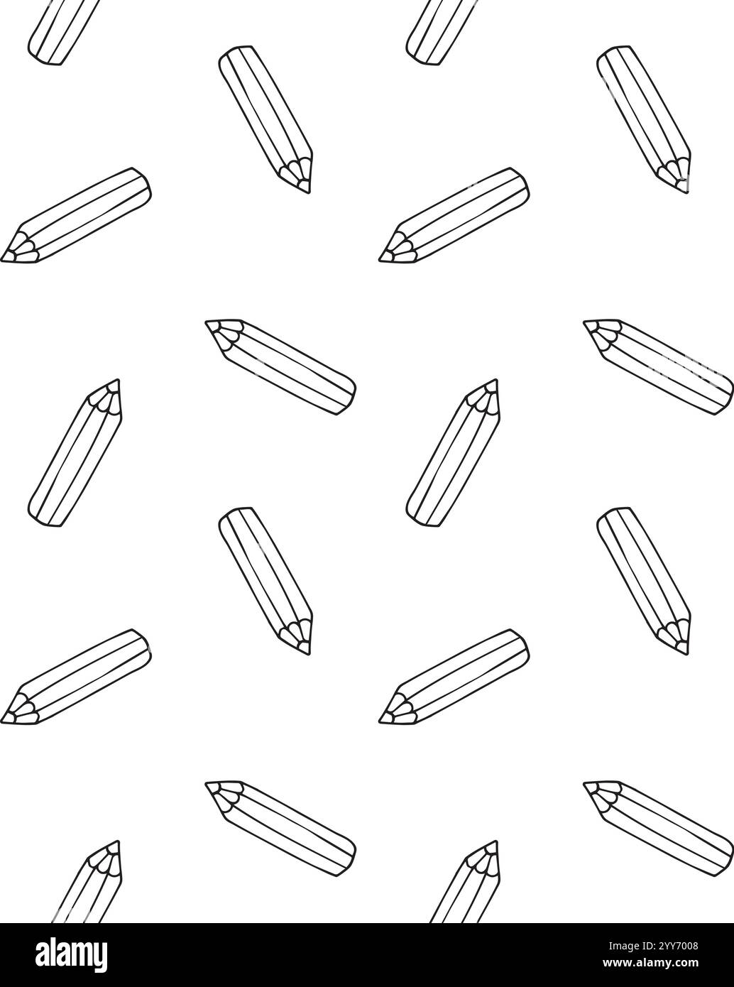 Vector seamless pattern of hand drawn doodle sketch pencil isolated on ...