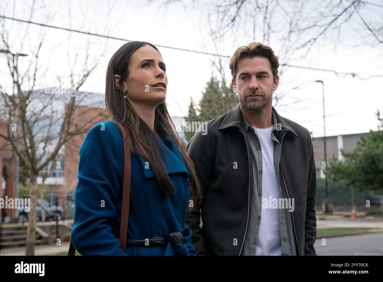 RELEASE DATE: November 1, 2024. TITLE: Cellar Door. STUDIO: Lionsgate. DIRECTOR: Vaughn Stein. PLOT: Looking for a fresh start after a miscarriage, a couple find themselves being gifted the house of their dreams with one caveat they can never open the cellar door. Whether they can live without knowing triggers shocking consequences. STARRING: SCOTT SPEEDMAN as John, JORDANA BREWSTER as Sera. (Credit Image: © Lionsgate/Entertainment Pictures/ZUMAPRESS.com) EDITORIAL USAGE ONLY! Not for Commercial USAGE! Stock Photo