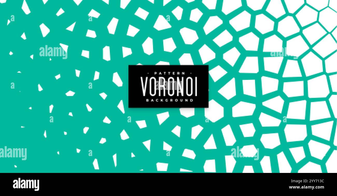abstract voronoi pattern background in turquoise color Stock Vector ...