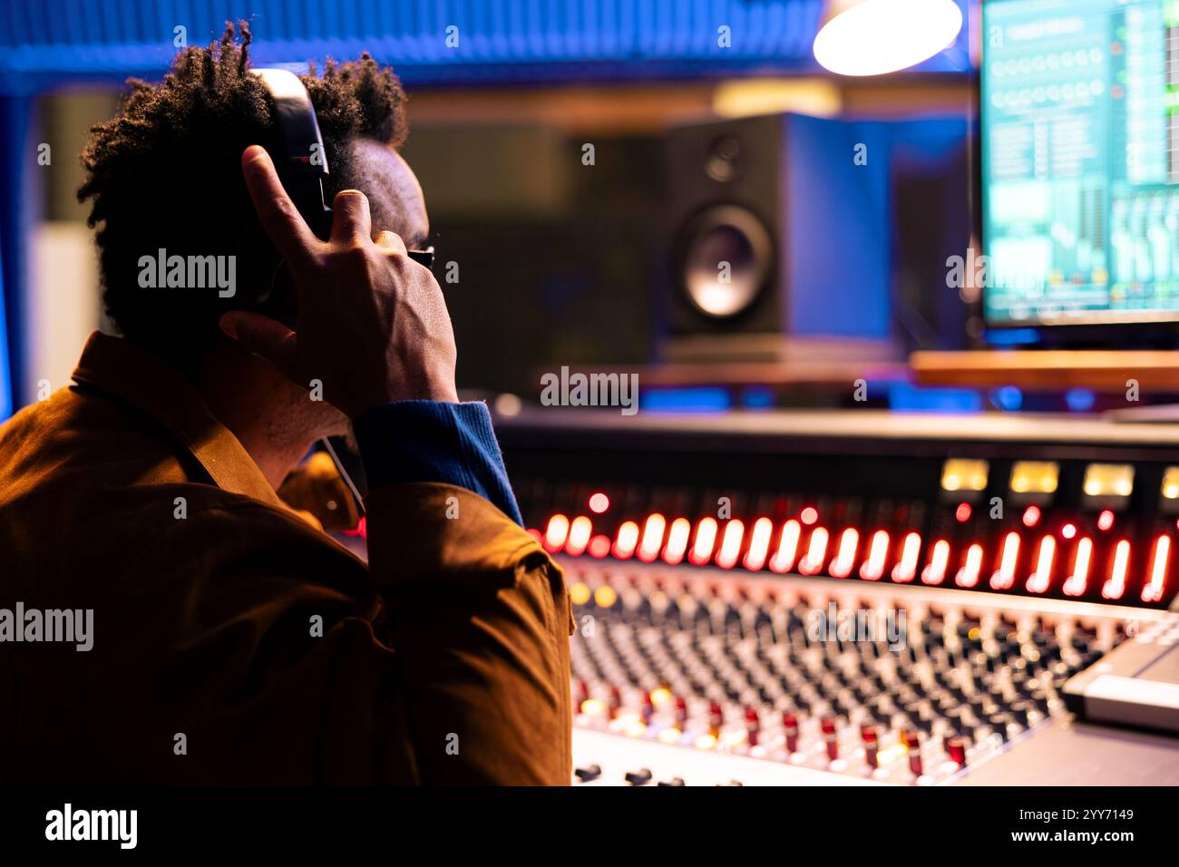 Tracking engineer processing mixing hi-res stock photography and images ...