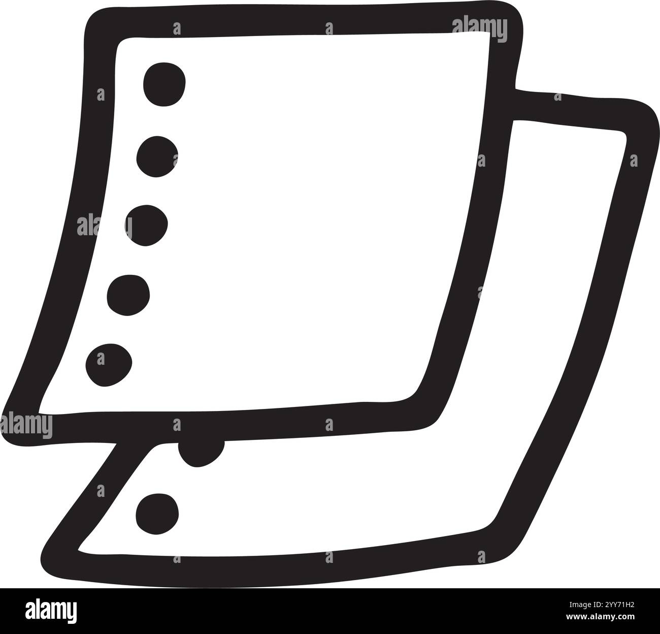 Doodle Paper Pieces icon. Line art style graphic design element. Vector ...