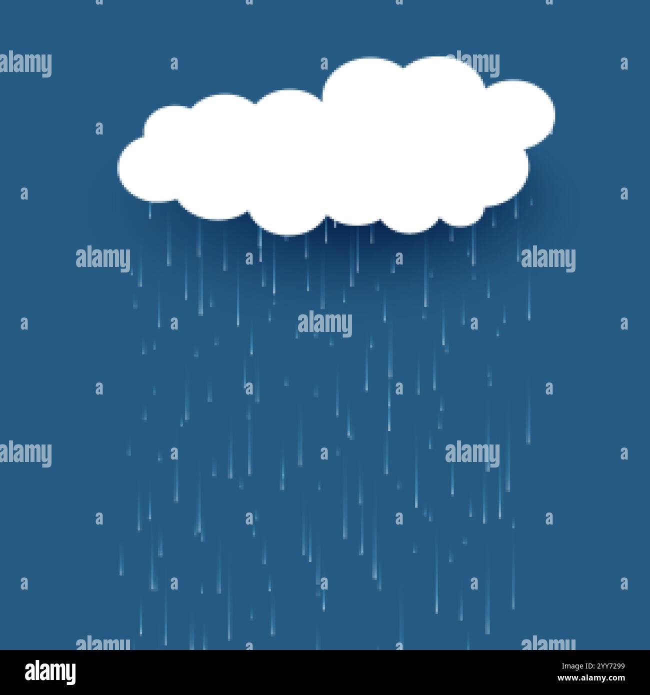 cloud with falling rain background Stock Vector Image & Art - Alamy
