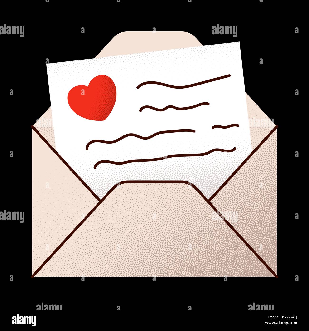 love message Valentines day minimal love letter vector illustration ...