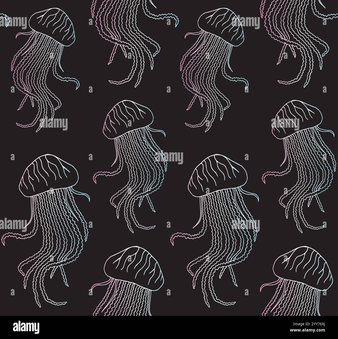 Vector seamless pattern of holo jellyfish Stock Vector Image & Art - Alamy