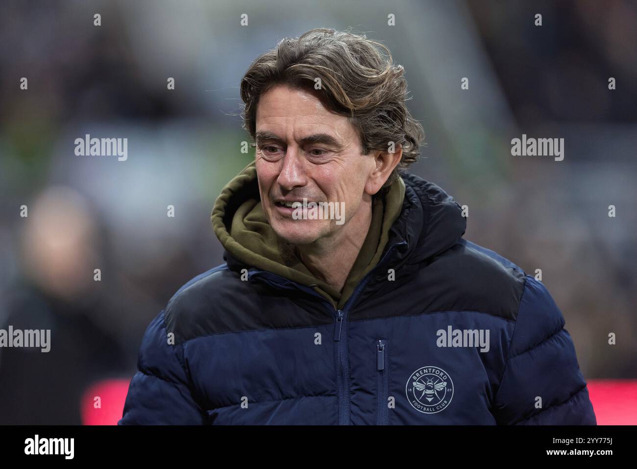 Brentford manager Thomas Frank is seen during the Carabao Cup Quarter