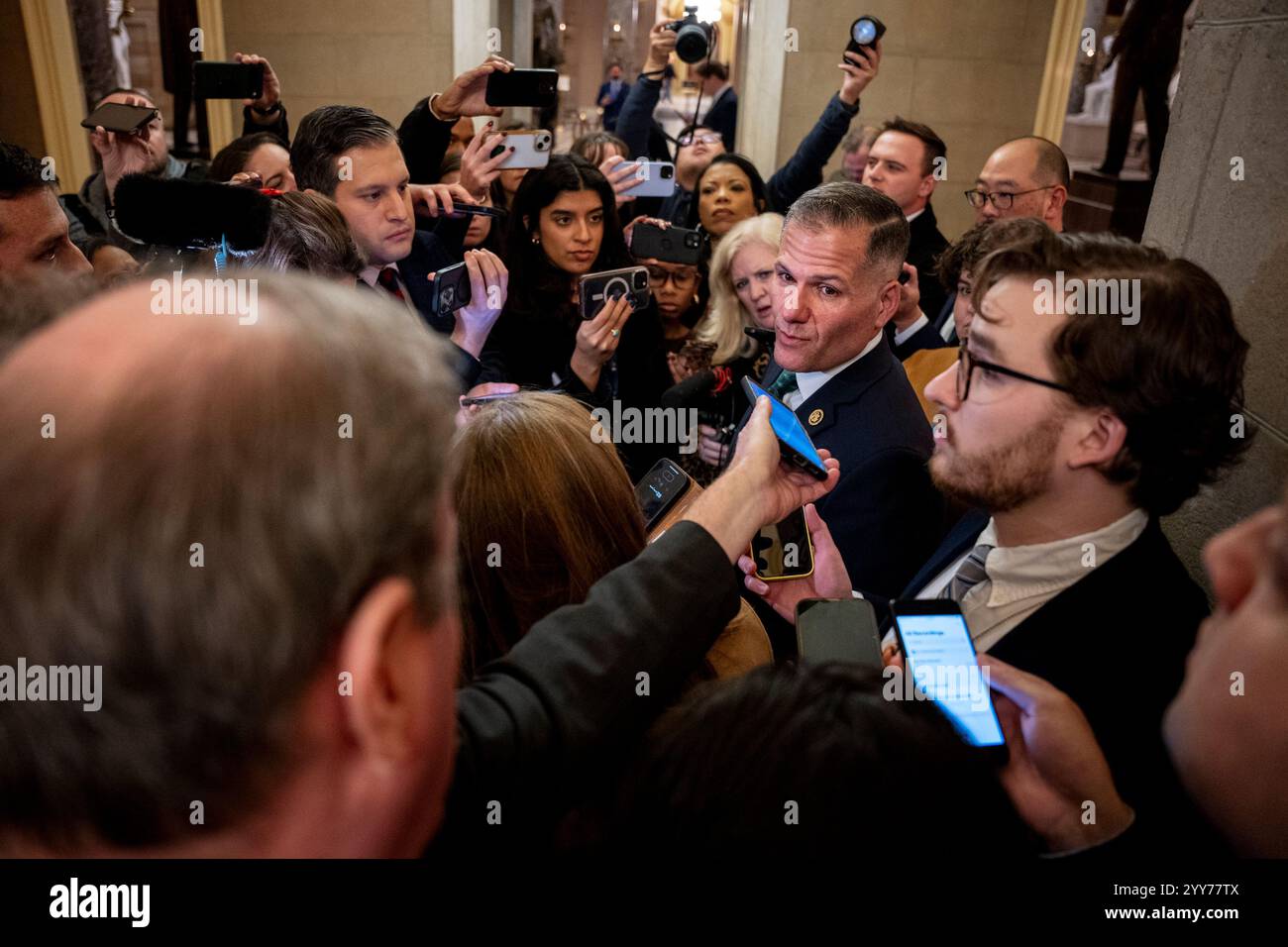 Rep. Marcus Molinaro (RN.Y.) speaks to the press before the House vote
