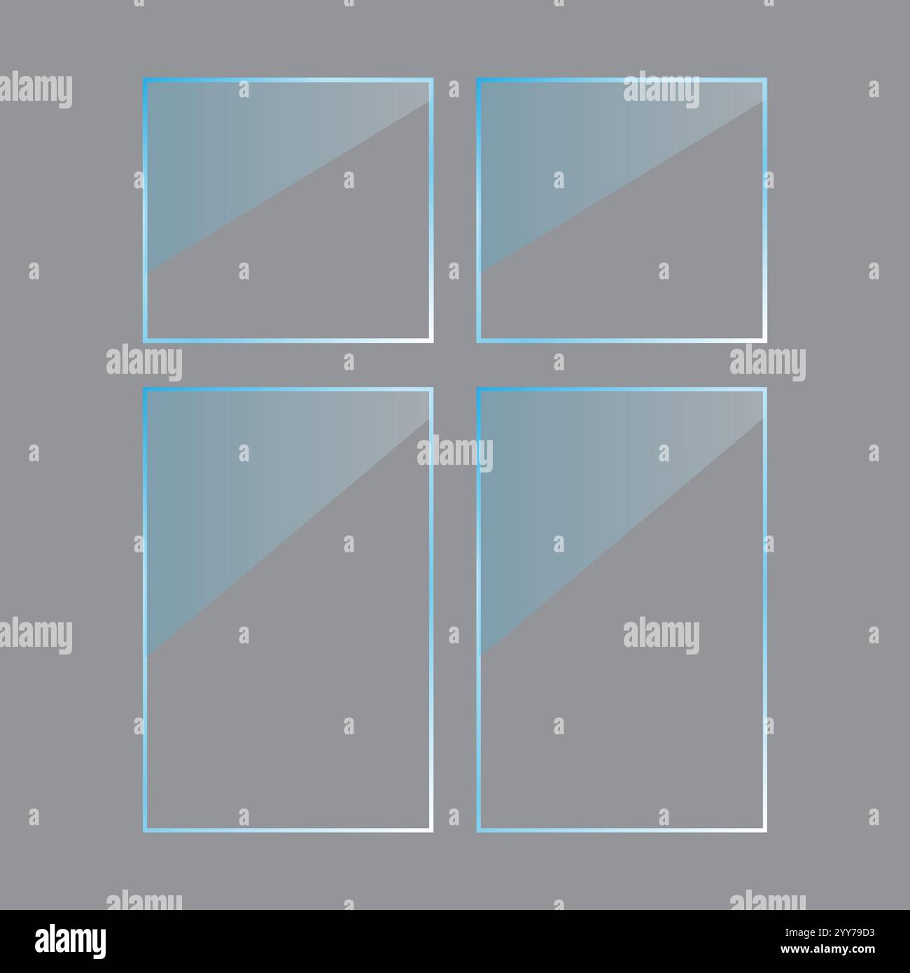 Window with square glass panels Stock Vector Images - Alamy