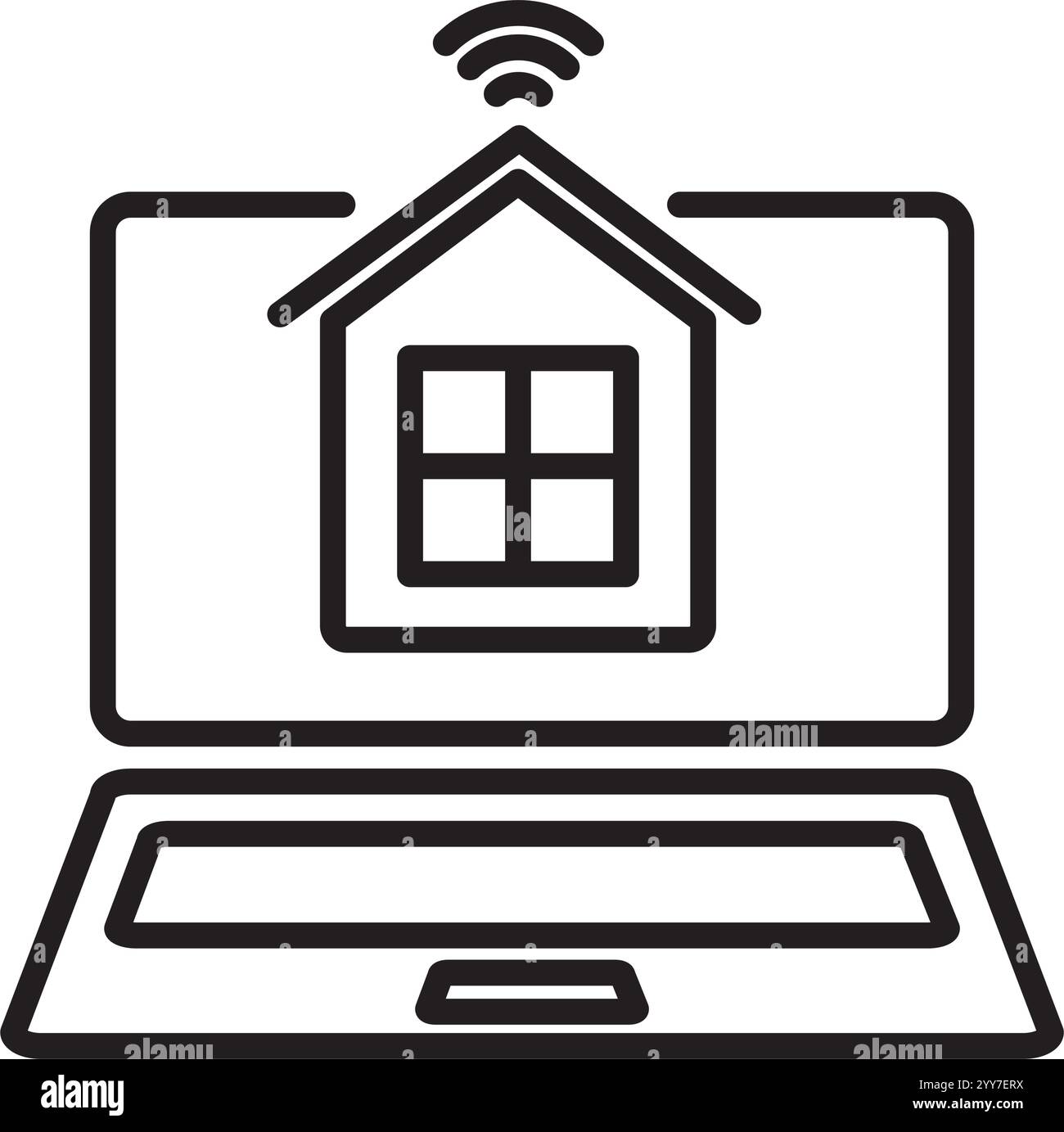 Smart home technology interface Black and White Stock Photos & Images ...
