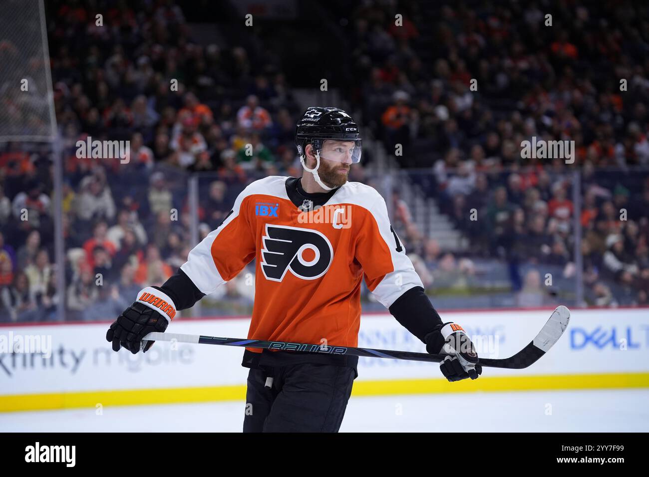 Philadelphia Flyers' Sean Couturier plays during an NHL hockey game
