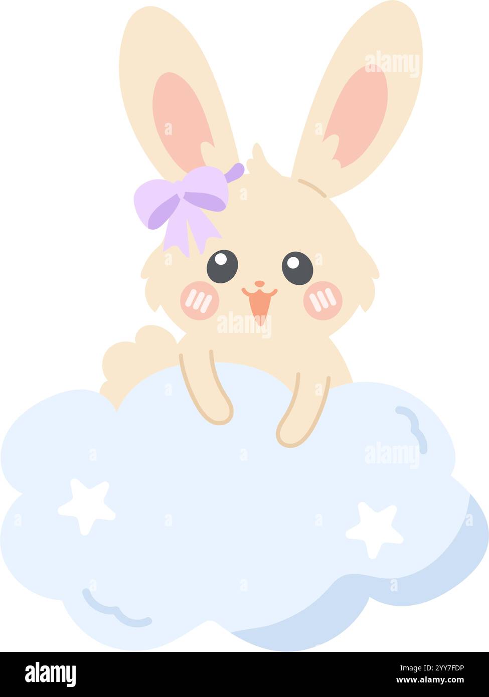 baby shower bunny with cloud Stock Vector Image & Art - Alamy