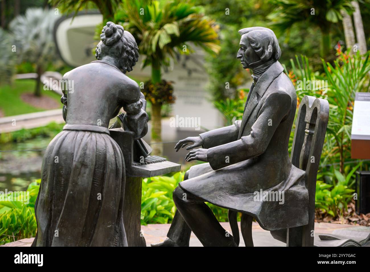 Chopin overlooking the Symphony Stage at the Singapore Botanic Garden ...