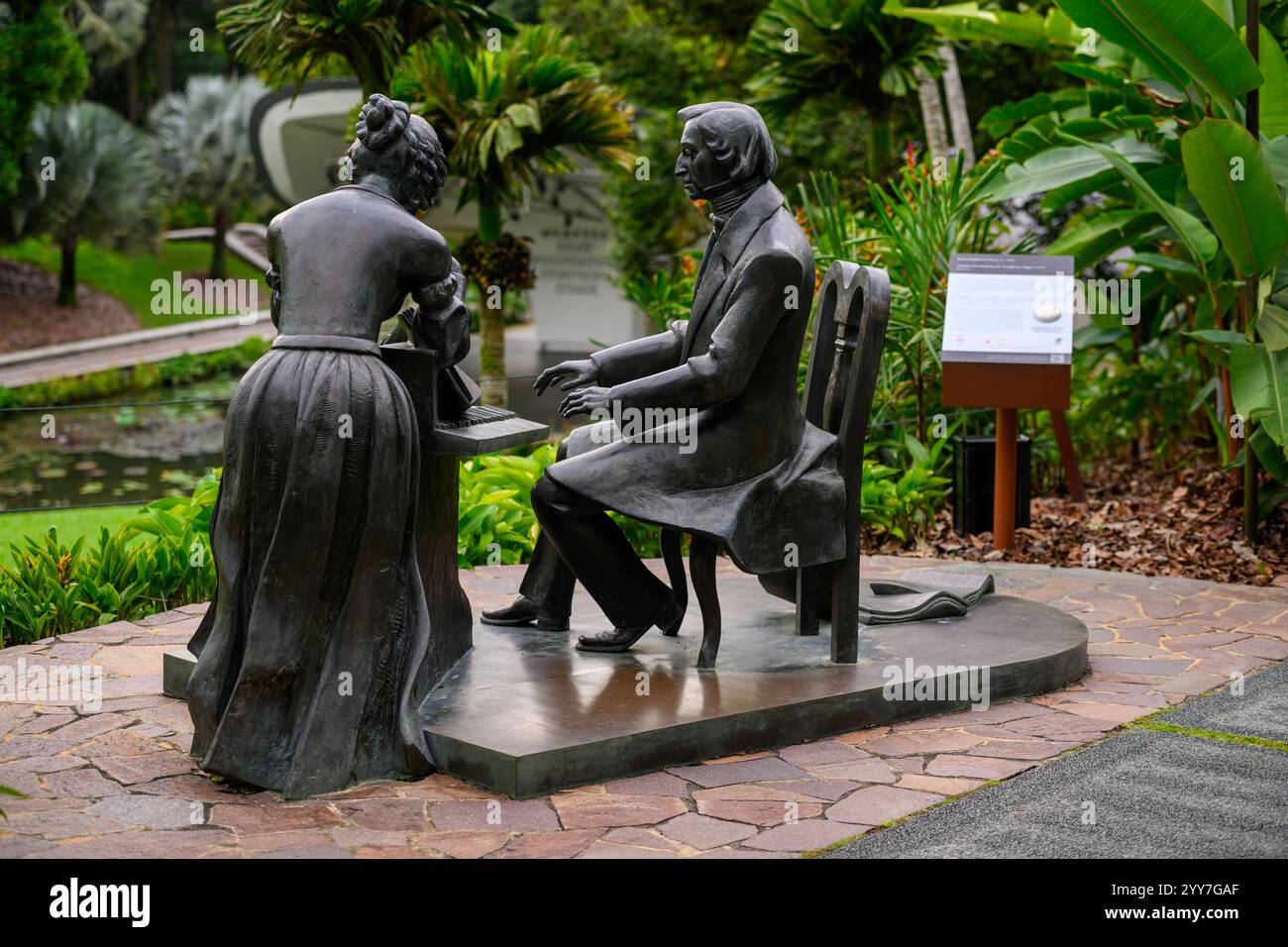 Chopin overlooking the Symphony Stage at the Singapore Botanic Garden ...