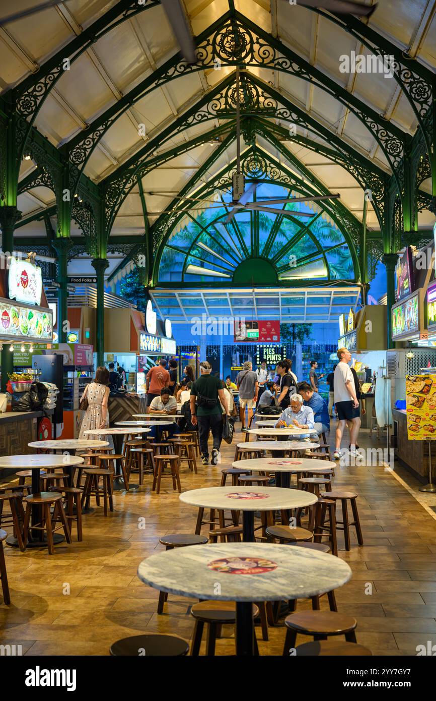 Lau Pa Sat food court, Singapore Stock Photo