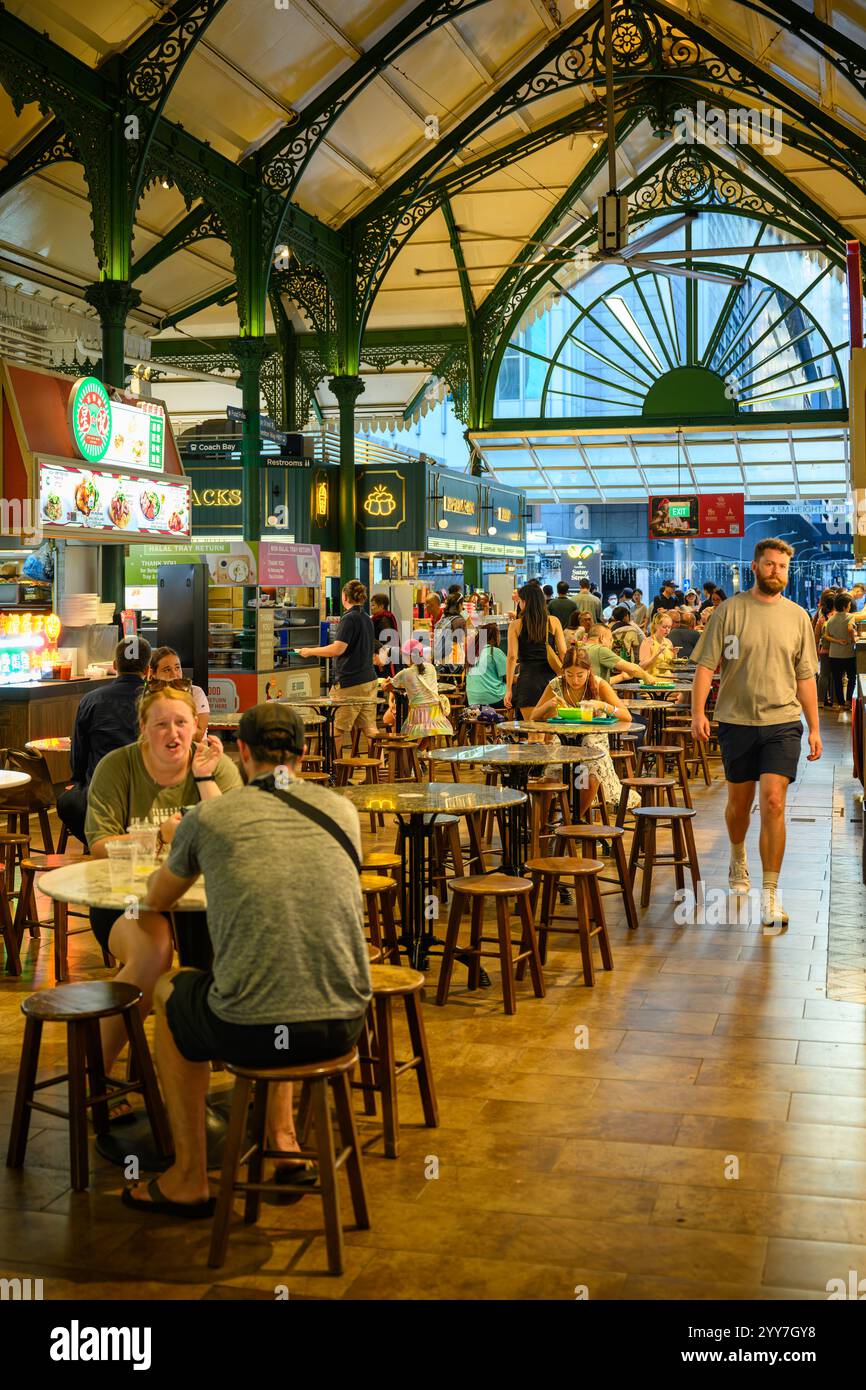 Lau Pa Sat food court, Singapore Stock Photo