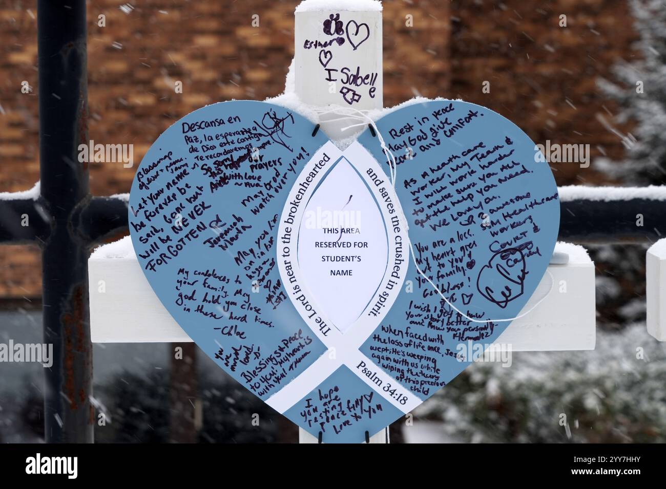 A Memorial For Victims Of A Shooting At Abundant Life Christian School ...