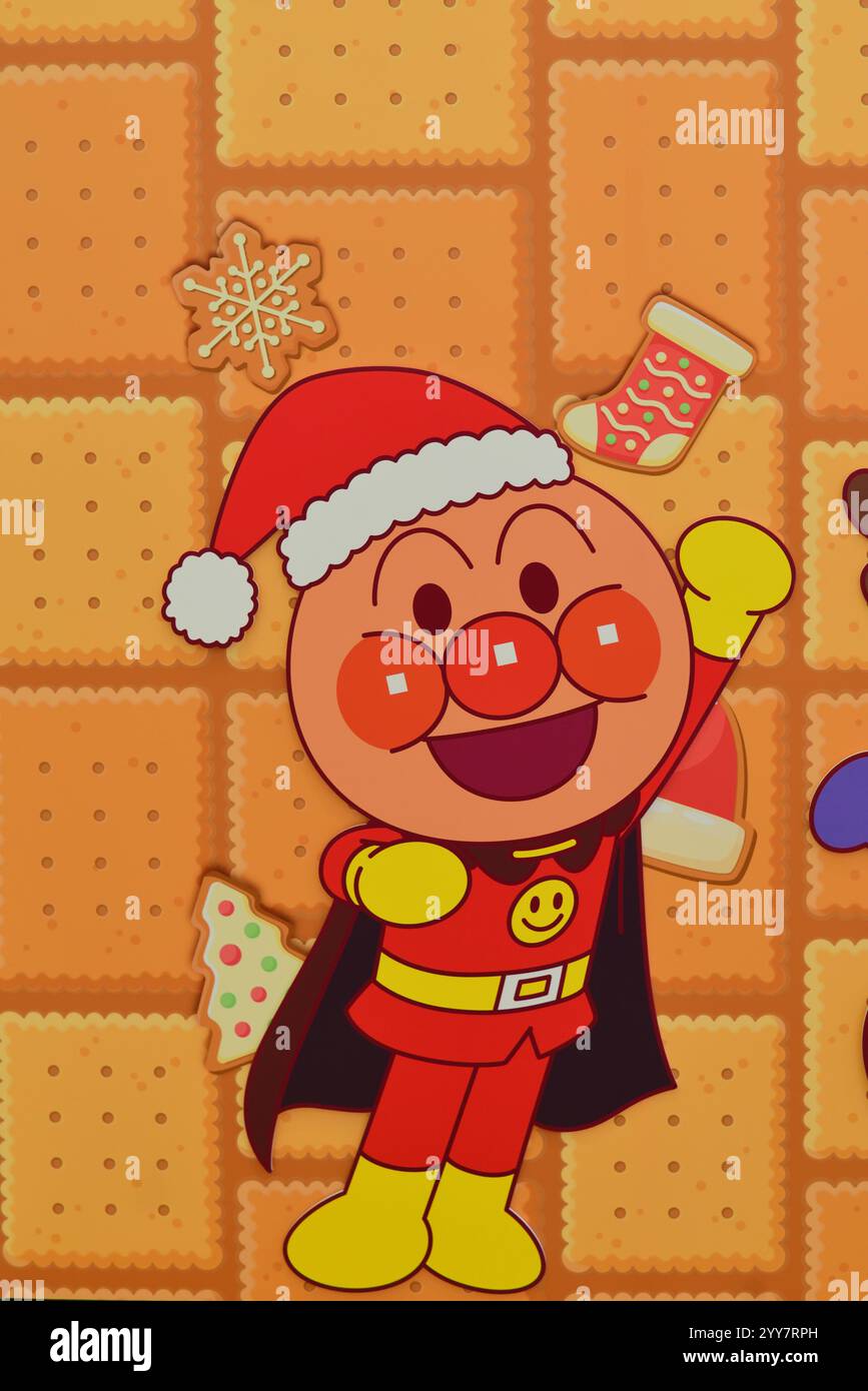 Anpanman to celebrate Cristmas Stock Photo