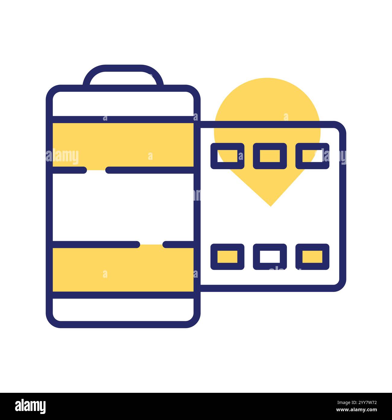 Customizable icon of film roll, movie making accessory Stock Vector ...