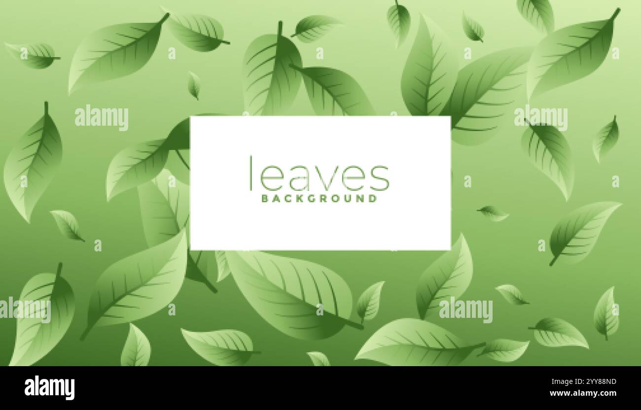 green leaves eco background design Stock Vector Image & Art - Alamy