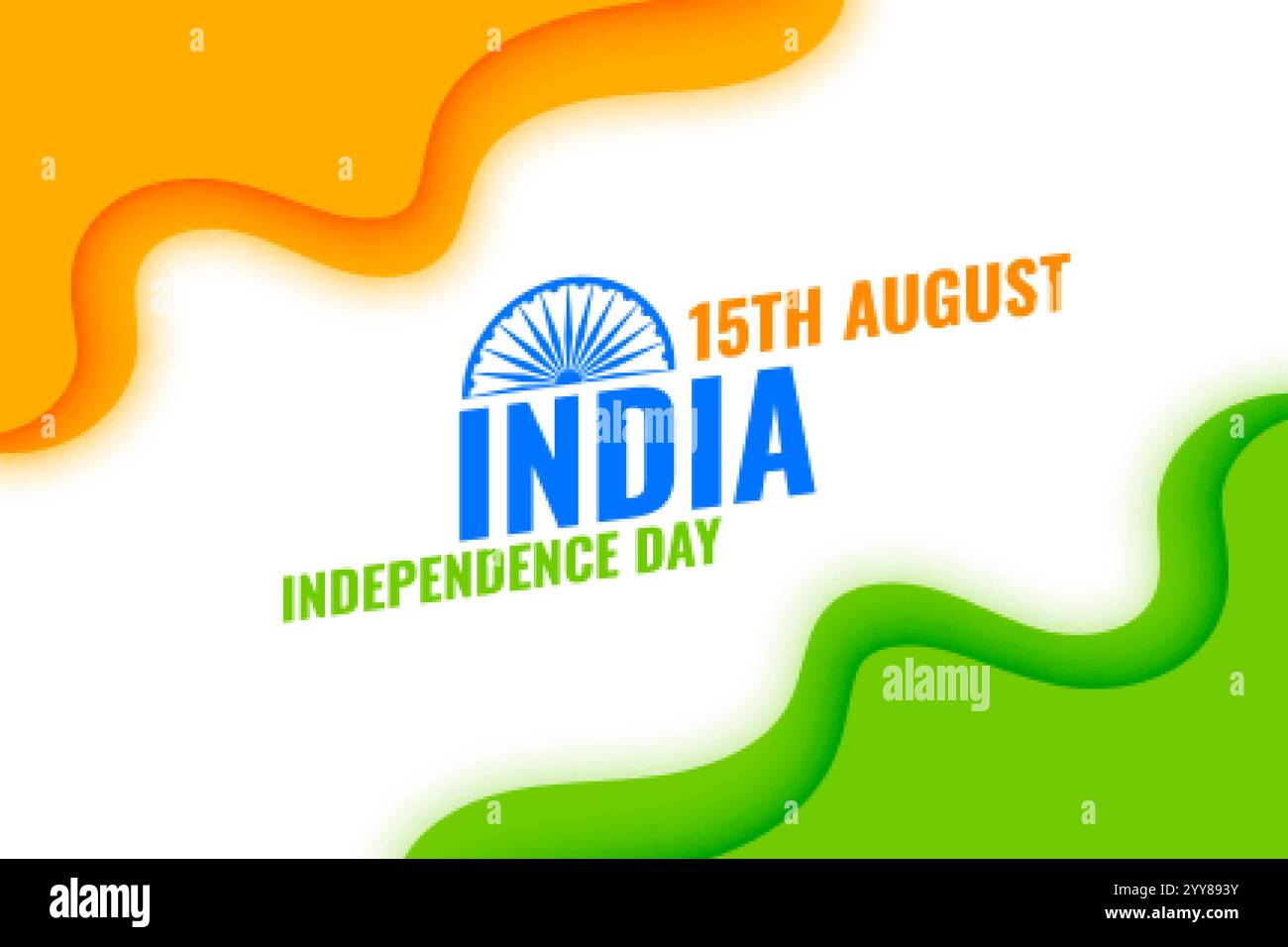 indian independence day wave flag background Stock Vector Image & Art ...