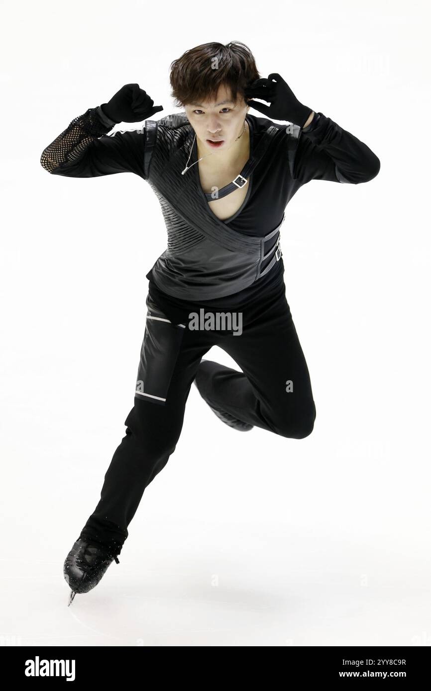 Kao Miura performs in the men's short program at the national figure