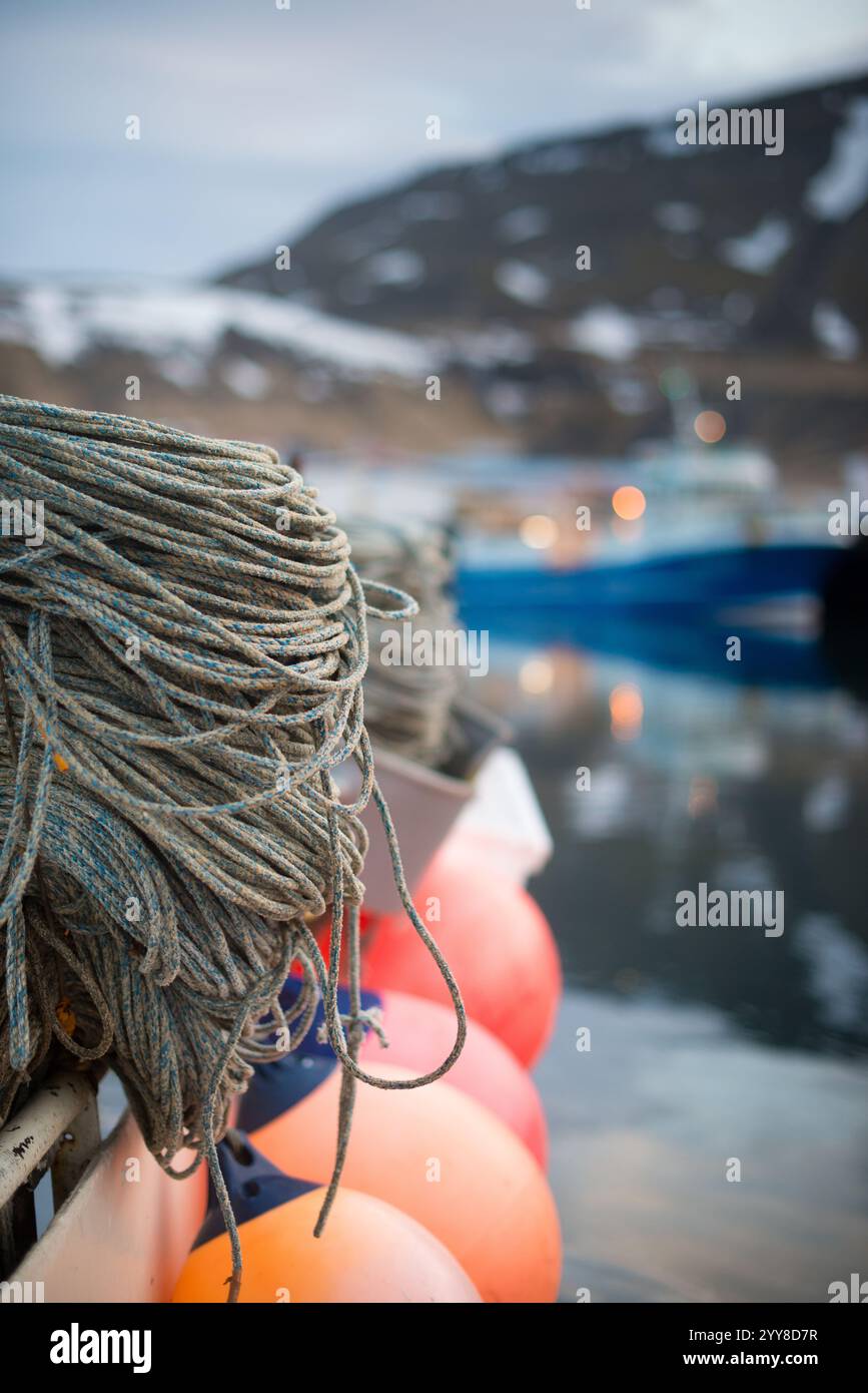 Coiled orange rope hi-res stock photography and images - Alamy