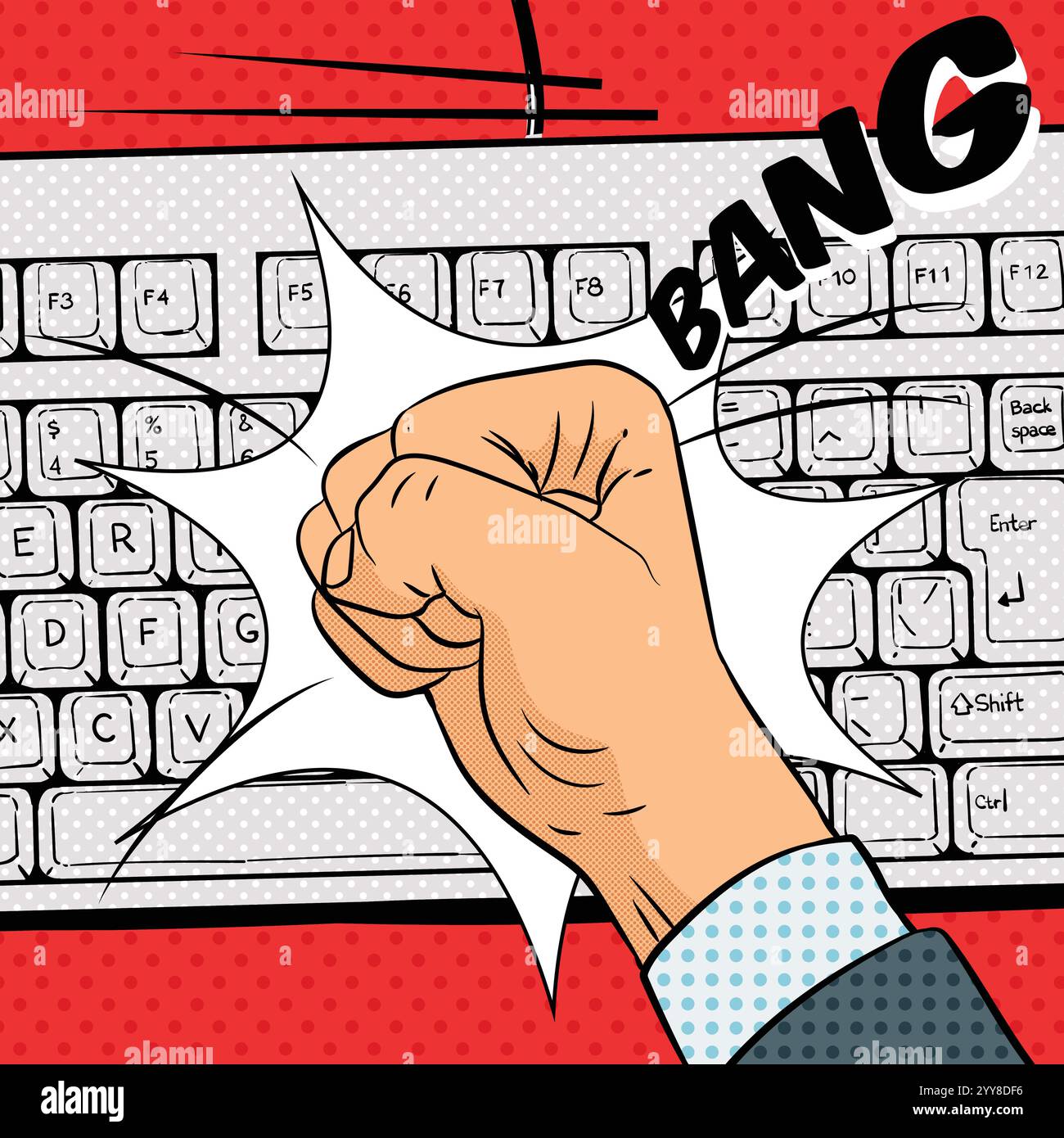 Angry old man computer Stock Vector Images - Alamy
