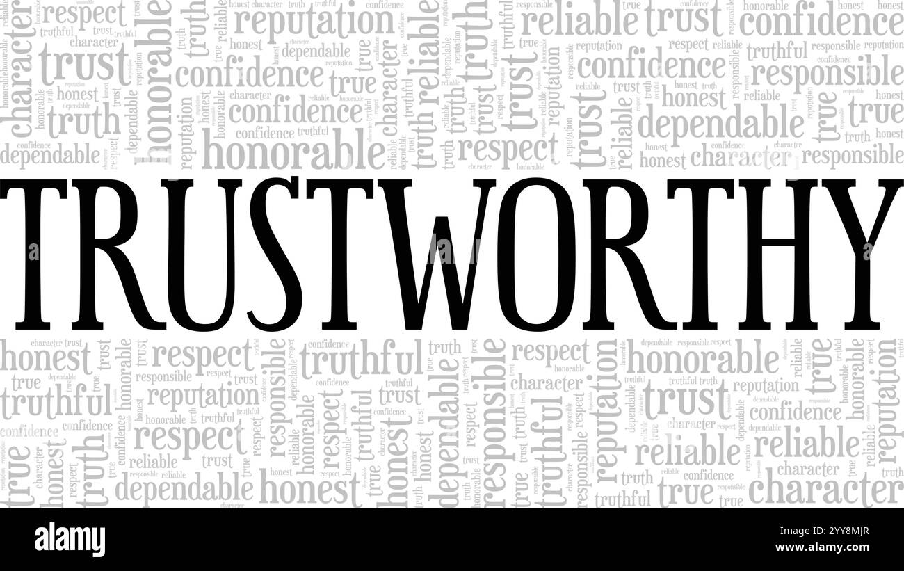 Trustworthy text Black and White Stock Photos & Images - Alamy