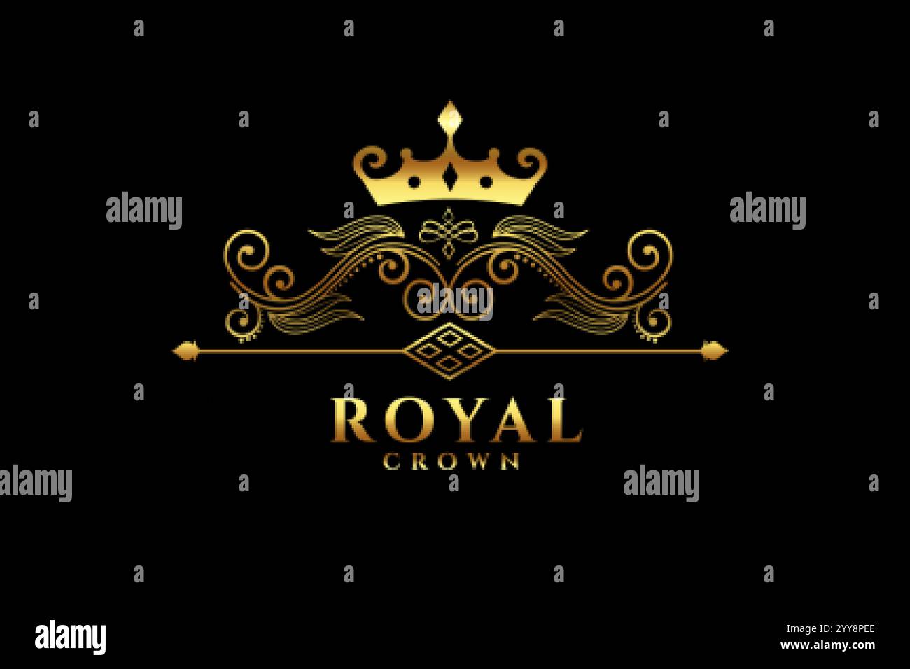 Royal Crown Logo Concept Design Stock Vector Image Art Alamy