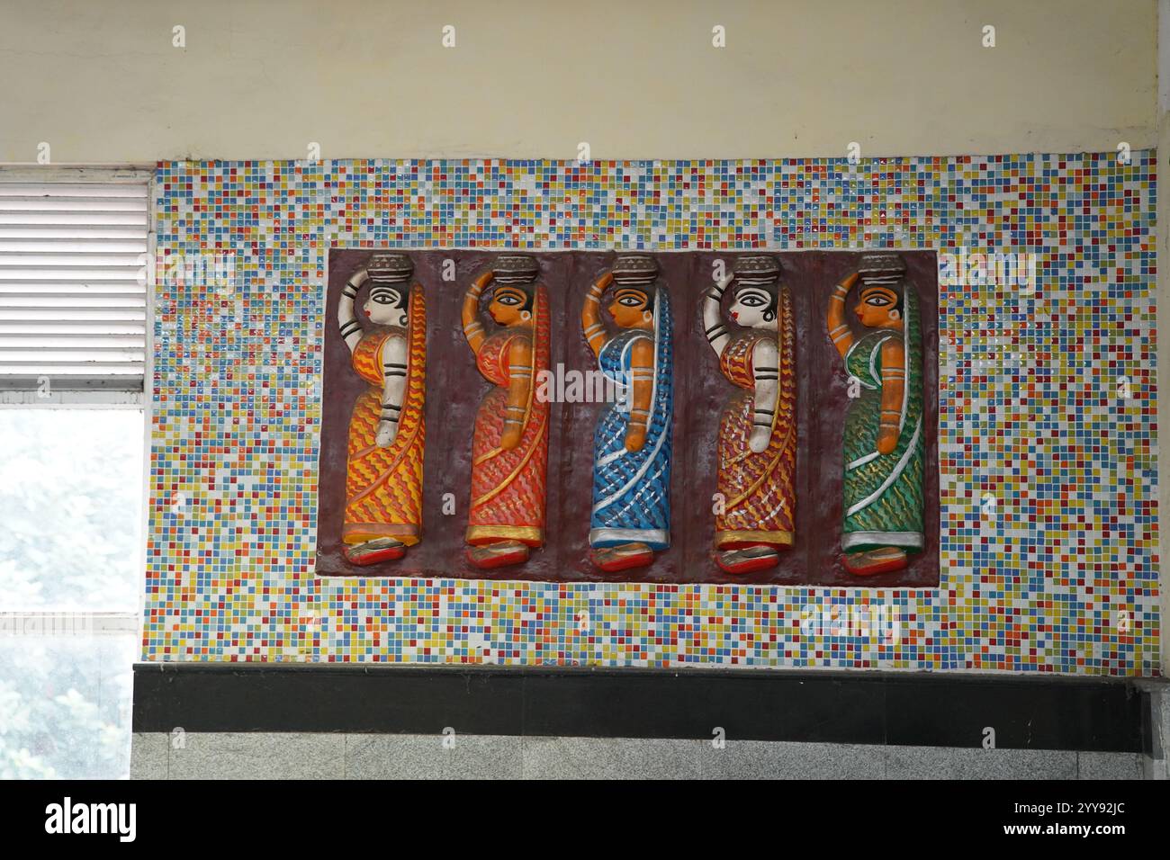 Kolkata india 7th august 2024 the metro railway station at