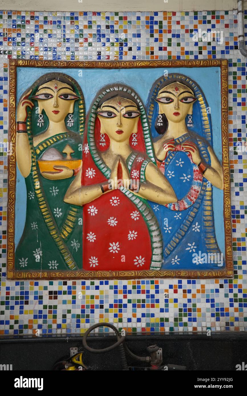 Kolkata india 7th august 2024 the metro railway station at