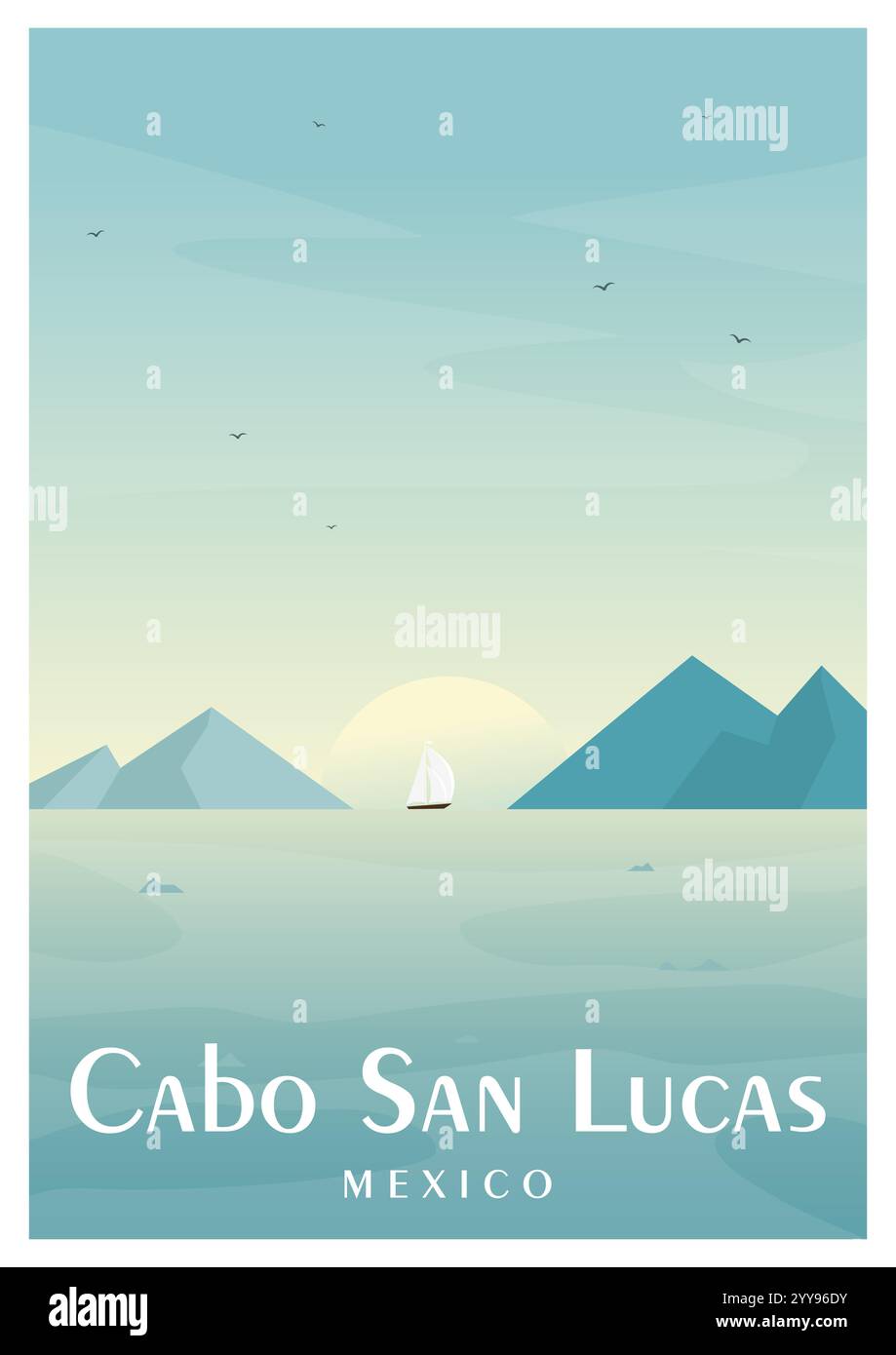 Cabo san lucas beach Stock Vector Images - Alamy