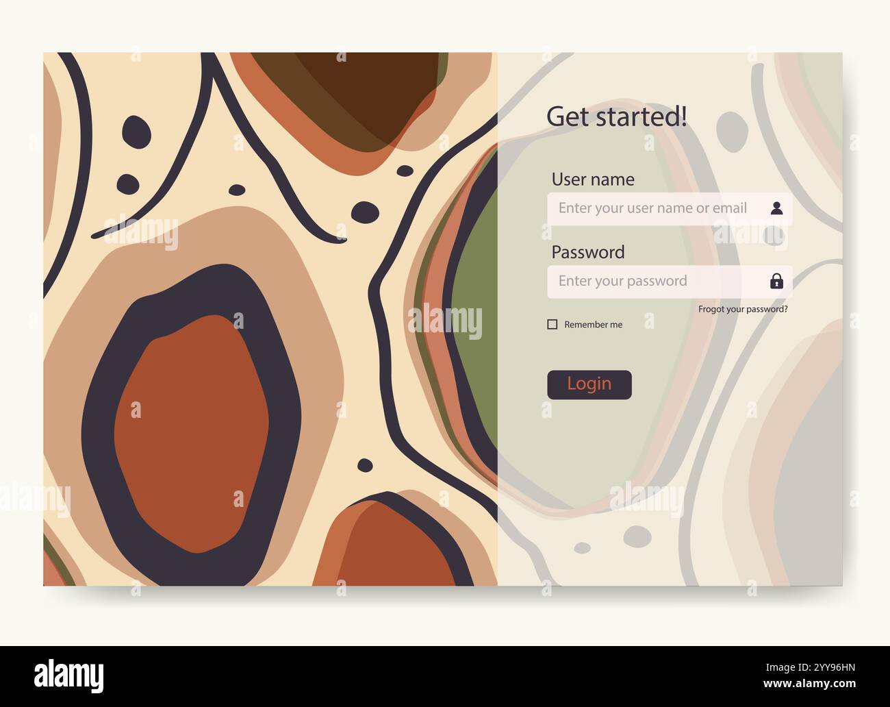 Account sign up and password page. Login ui ux design concept ...