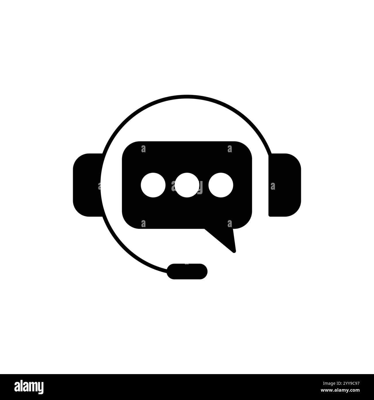 support service icon, hotline customer advice, call center help, line ...