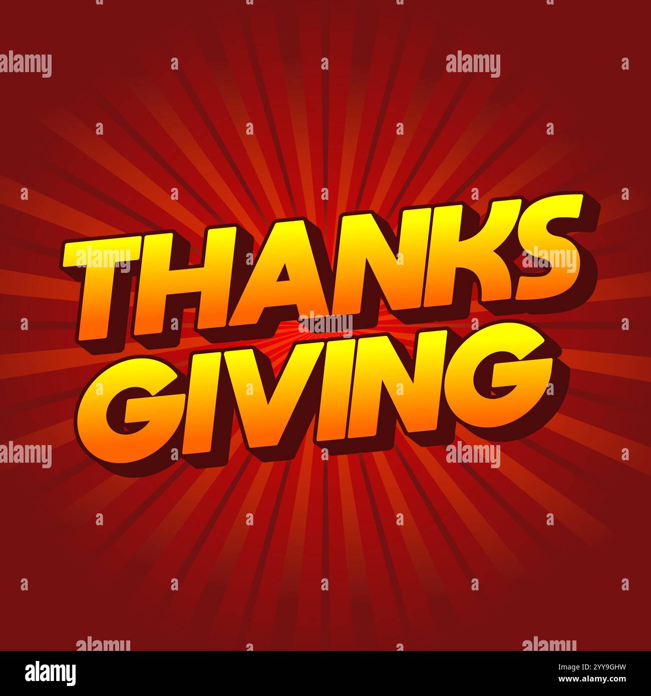 Thanksgiving text effect design for social media ads Stock Vector