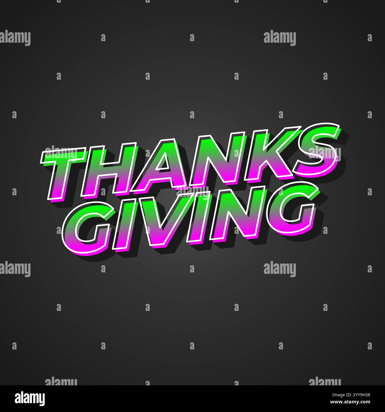 Thanksgiving text effect design for social media ads Stock Vector