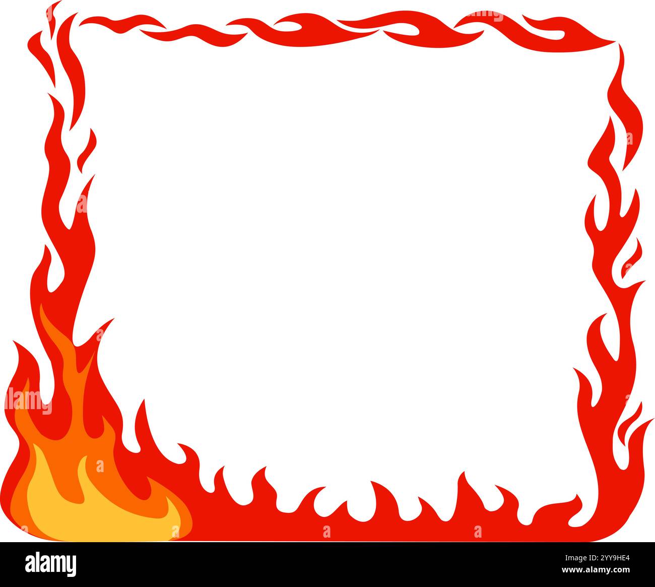 Fire flames border Stock Vector Images - Page 2 - Alamy, image size:1300x1165